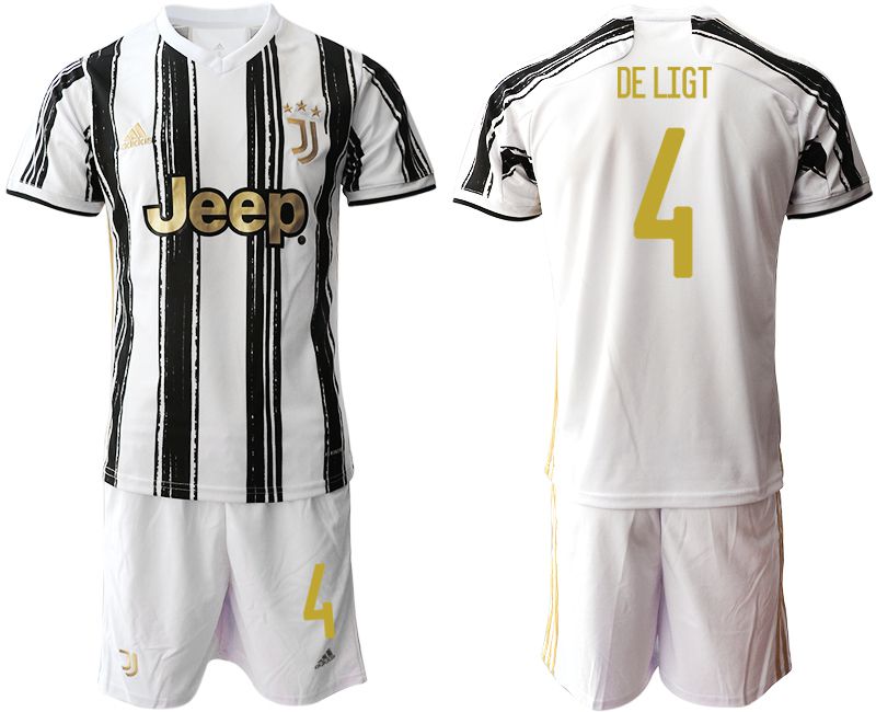 Men 2020-2021 club Juventus home #4 white Soccer Jerseys->juventus jersey->Soccer Club Jersey